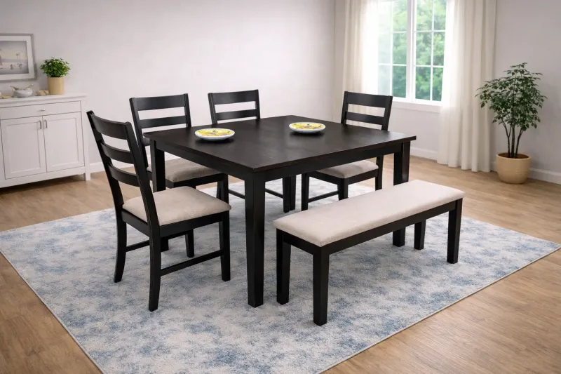 5-Piece Dining Set with Bench