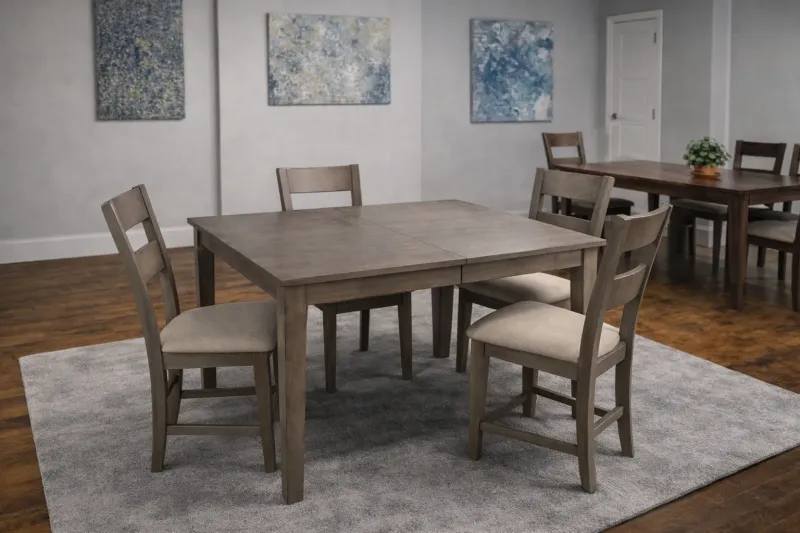 Warehouse Sam Solid Mango Wood Pub Table Set Grey