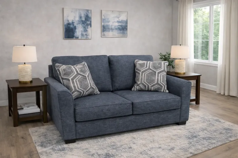 Blue Loveseat