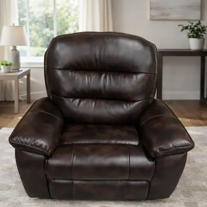 Dark Brown Leather Recliner
