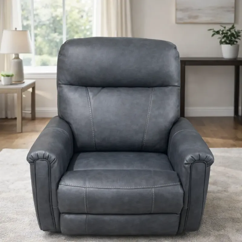 Dark Grey Suede Recliner