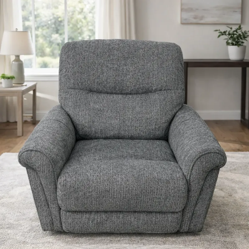 Grey Fabric Recliner